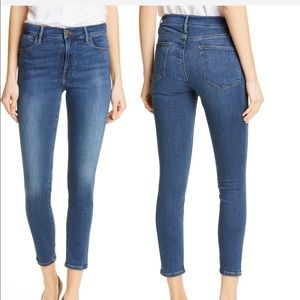 Frame Denim Le High Skinny Crop Jeans in Sulham Wash 28